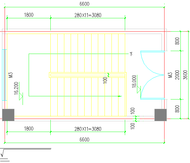 楼梯踏步板平面图